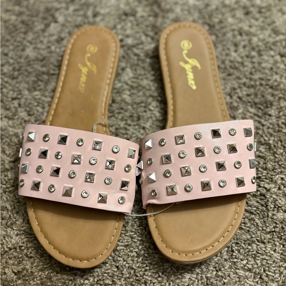 Pink Studded Women's Sandals